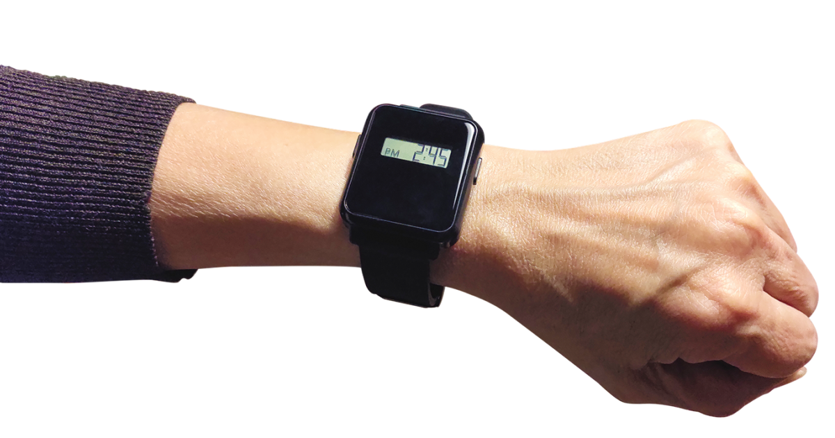 Wrist watch for store alzheimer's patients